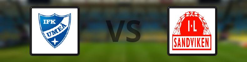 Umeå FC - Sandvikens IF odds, speltips, resultat i Superettan