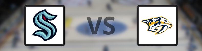 Seattle Kraken - Nashville Predators odds, speltips, resultat i NHL