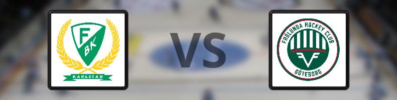 Färjestad BK - Frölunda HC odds, speltips, resultat i SDHL