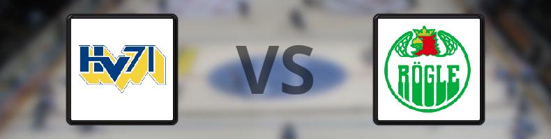 HV71 - Rögle odds, speltips, resultat i SHL