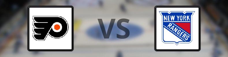 Philadelphia Flyers - New York Rangers odds, speltips, resultat i NHL