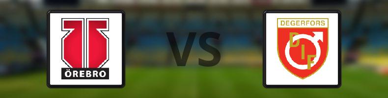 Örebro - Degerfors IF odds, speltips, resultat i Superettan