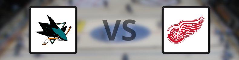 San José Sharks - Detroit Red Wings odds, speltips, resultat i NHL