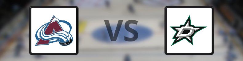 Colorado Avalanche - Dallas Stars odds, speltips, resultat i NHL