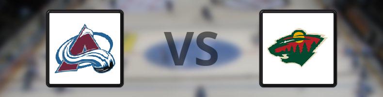 Colorado Avalanche - Minnesota Wild odds, speltips, resultat i NHL