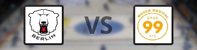 Eisbären Berlin - Moser Medical Graz99ers odds, speltips, resultat i CHL