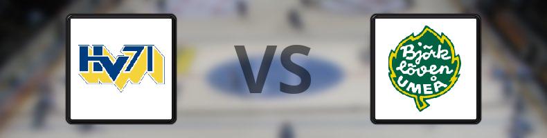 HV71 - Björklöven odds, speltips, resultat i SHL