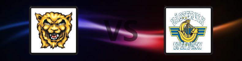 Lejonen - Västervik odds, speltips, resultat i Elitserien Speedway