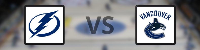 Tampa Bay Lightning - Vancouver Canucks odds, speltips, resultat i NHL