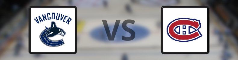 Vancouver Canucks - Montreal Canadiens odds, speltips, resultat i NHL
