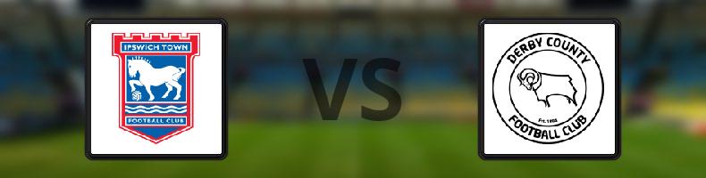 Ipswich - Derby County FC odds, speltips, resultat i EFL Championship