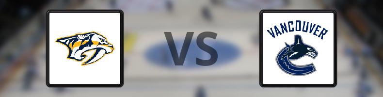 Nashville Predators - Vancouver Canucks odds, speltips, resultat i NHL