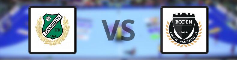 Önnereds HK - Boden Handboll IF odds, speltips, resultat i Handbollsligan damer