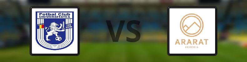 Universitatea Craiova - Ararat-Armenien odds, speltips, resultat i Europa League