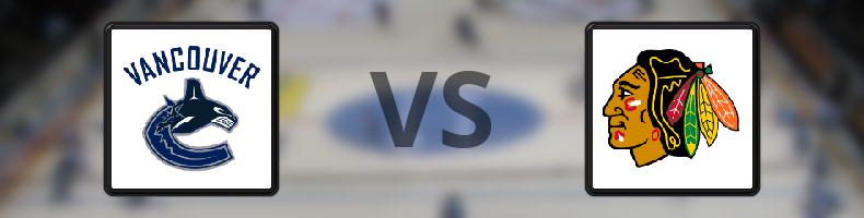 Vancouver Canucks - Chicago Blackhawks odds, speltips, resultat i NHL
