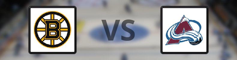 Boston Bruins - Colorado Avalanche odds, speltips, resultat i NHL