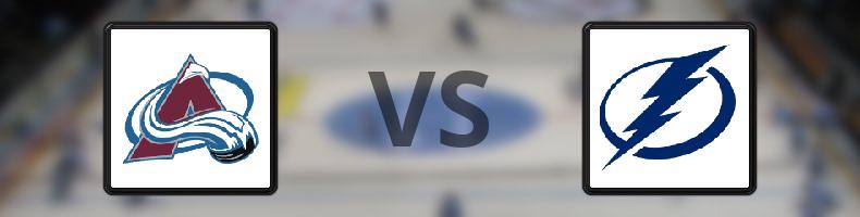 Colorado Avalanche - Tampa Bay Lightning odds, speltips, resultat i NHL