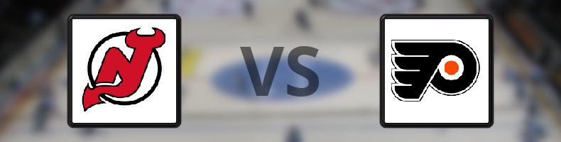 New Jersey Devils - Philadelphia Flyers odds, speltips, resultat i NHL