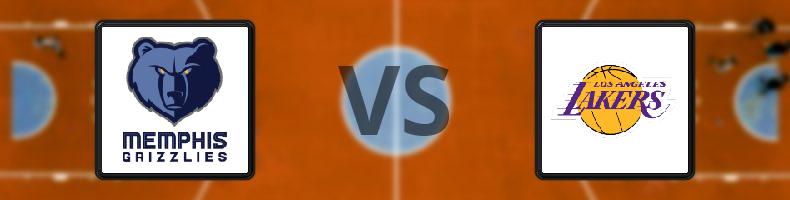 Memphis Grizzlies - Los Angeles Lakers odds, speltips, resultat i NBA
