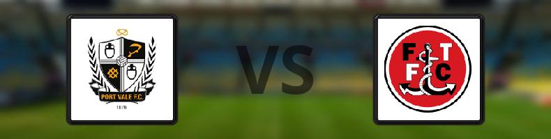 Port Vale - Fleetwood Town odds, speltips, resultat i FA-cupen