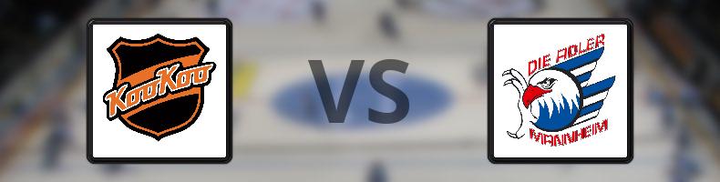 KooKoo - Adler Mannheim odds, speltips, resultat i CHL