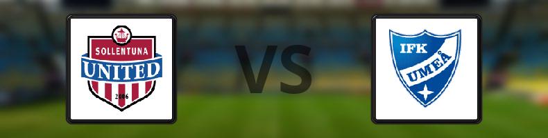 Sollentuna FK - Umeå FC odds, speltips, resultat i Division 1