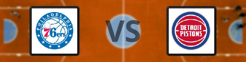 Philadelphia 76ers - Detroit Pistons odds, speltips, resultat i NBA