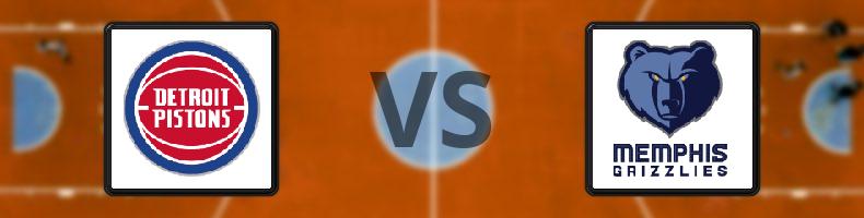 Detroit Pistons - Memphis Grizzlies odds, speltips, resultat i NBA