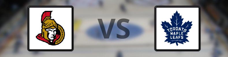 Ottawa Senators - Toronto Maple Leafs odds, speltips, resultat i NHL