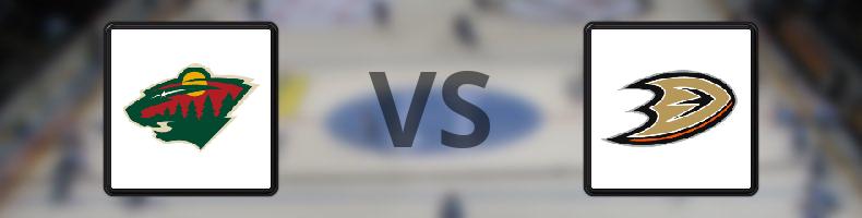 Minnesota Wild - Anaheim Ducks odds, speltips, resultat i NHL