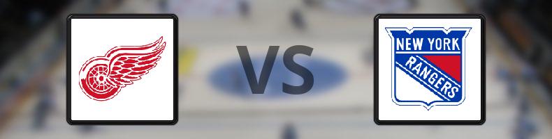 Detroit Red Wings - New York Rangers odds, speltips, resultat i NHL