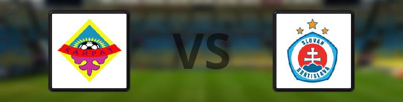 Kairat Almaty - Slovan Bratislava odds, speltips, resultat i Champions League