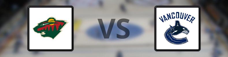 Minnesota Wild - Vancouver Canucks odds, speltips, resultat i NHL