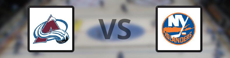 Colorado Avalanche - New York Islanders odds, speltips, resultat i NHL