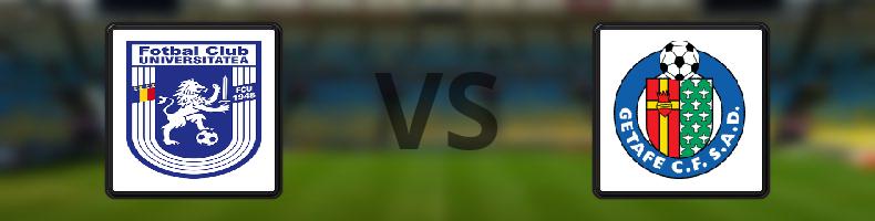 Universitatea Craiova - Getafe odds, speltips, resultat i Conference League