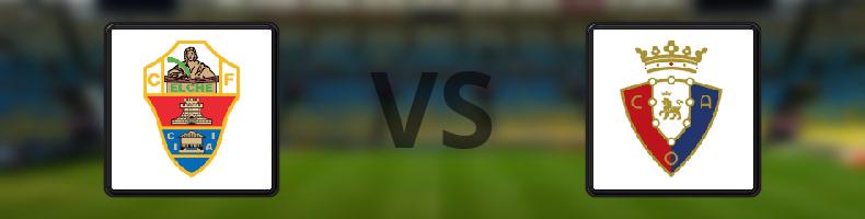 Elche - Osasuna odds, speltips, resultat i La Liga