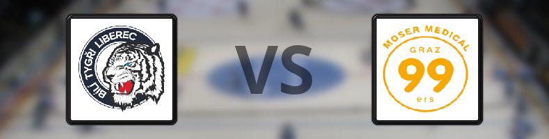 Bili Tygri Liberec - Moser Medical Graz99ers odds, speltips, resultat i CHL