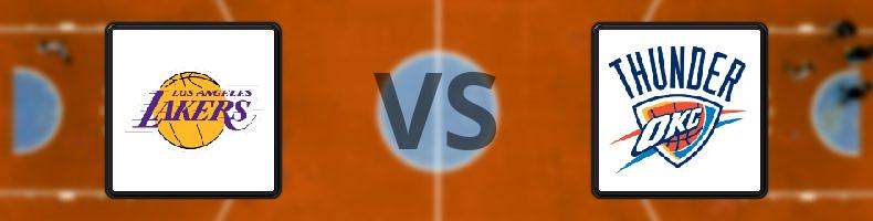 Los Angeles Lakers - Oklahoma City Thunder odds, speltips, resultat i NBA