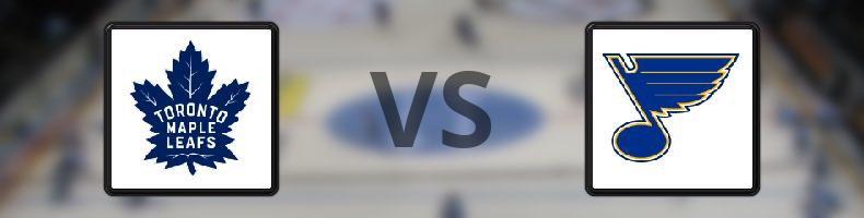 Toronto Maple Leafs - St Louis Blues odds, speltips, resultat i NHL