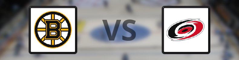 Boston Bruins - Carolina Hurricanes odds, speltips, resultat i NHL