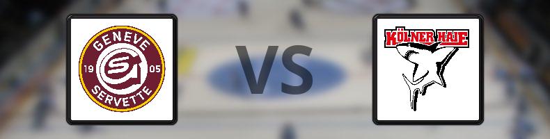 Geneve-Servette HC - Kölner Haie odds, speltips, resultat i CHL
