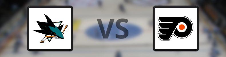 San José Sharks - Philadelphia Flyers odds, speltips, resultat i NHL