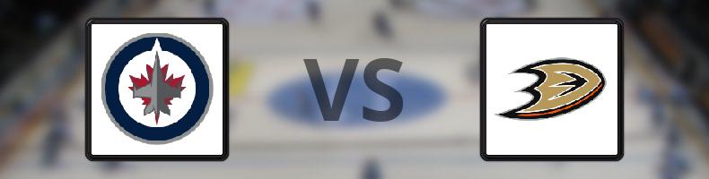 Winnipeg Jets - Anaheim Ducks odds, speltips, resultat i NHL