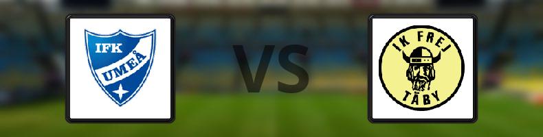 Umeå FC - IK Frej odds, speltips, resultat i Division 1
