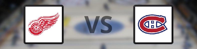 Detroit Red Wings - Montreal Canadiens odds, speltips, resultat i NHL