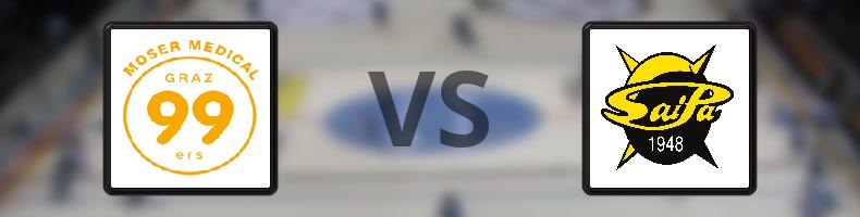 Moser Medical Graz99ers - SaiPa odds, speltips, resultat i CHL