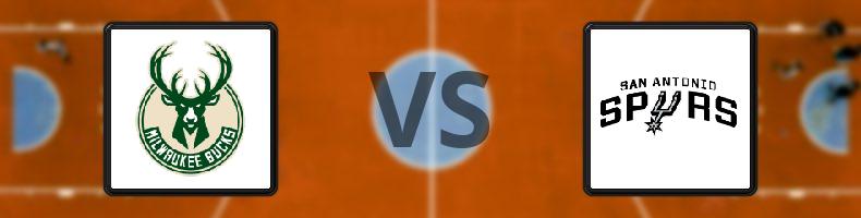 Milwaukee Bucks - San Antonio Spurs odds, speltips, resultat i NBA