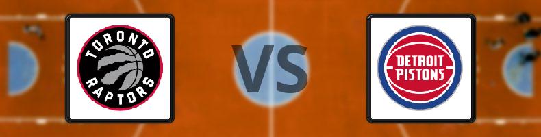 Toronto Raptors - Detroit Pistons odds, speltips, resultat i NBA