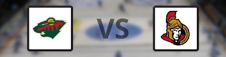 Minnesota Wild - Ottawa Senators odds, speltips, resultat i NHL
