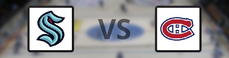 Seattle Kraken - Montreal Canadiens odds, speltips, resultat i NHL